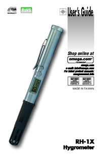 Thumbnail of document Manual - PTH-1XA Pocket Tester for Ambient Temperature & Relative Humidity